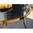 Стол обеденный SIGNAL CALVIN эффект черного мрамора/золотой 100